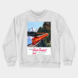 Shasta Daylight Portland - San Francisco Streamliner Train 1950 Crewneck Sweatshirt